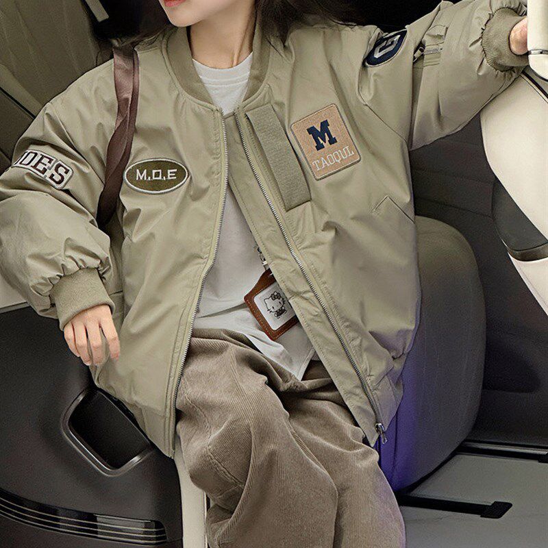 韩国女童棉服儿童洋气加厚棒球服秋冬装外套2025新款洋气夹克上衣