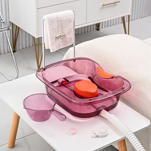 家用平躺式洗头盆双排水口老人孕妇卧J床病人老年人洗头发宝宝