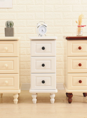 欧式实木床头柜小型超窄p20-25cm宽卧室迷你床边柜夹缝收纳小柜子