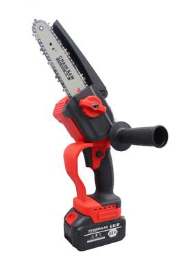 锂电刷链锯大迷你型6寸无功率锂电锯木工手持家RUR用电锯伐修木锯