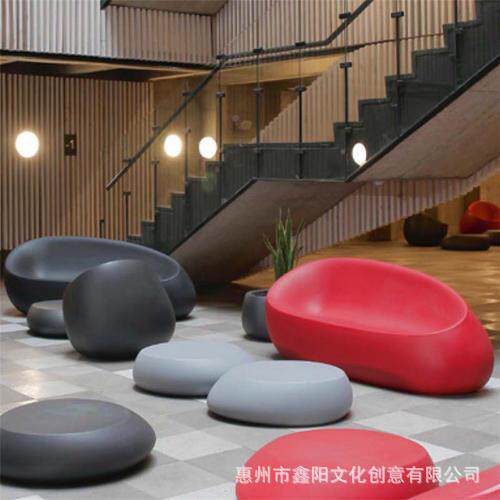 玻休钢户31璃外沙发简约时尚公共椅系列茶几闲单人座凳商场座椅