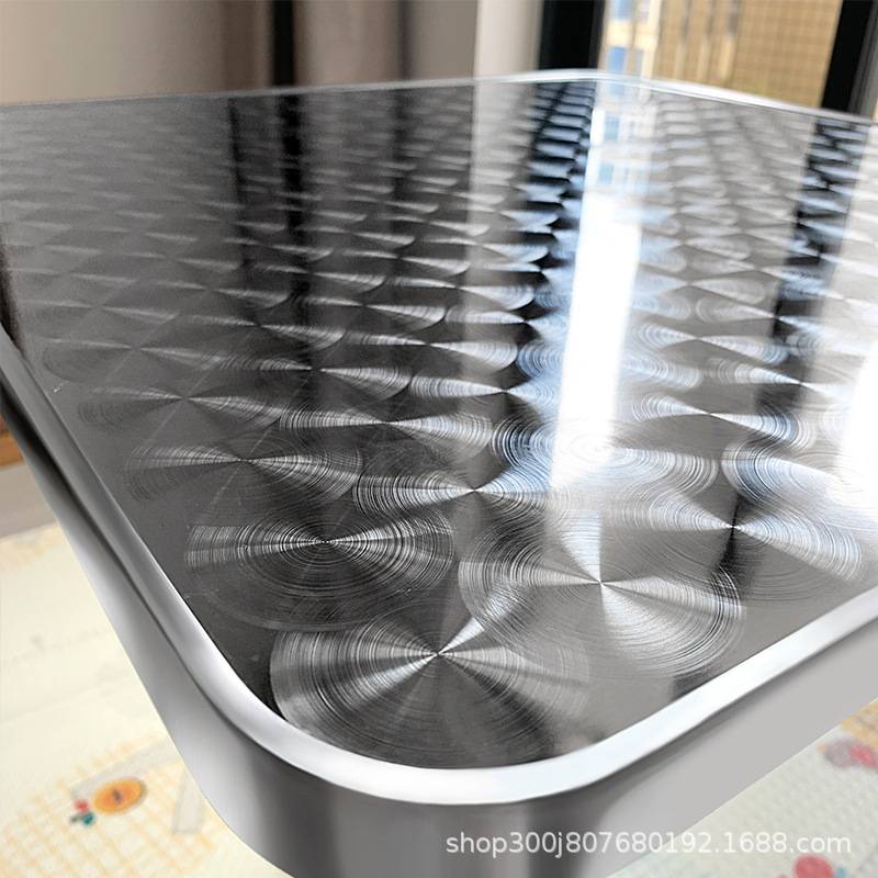 不锈钢桌子组装圆桌 简约吧台桌子吃饭桌 家用餐桌户外方桌包邮