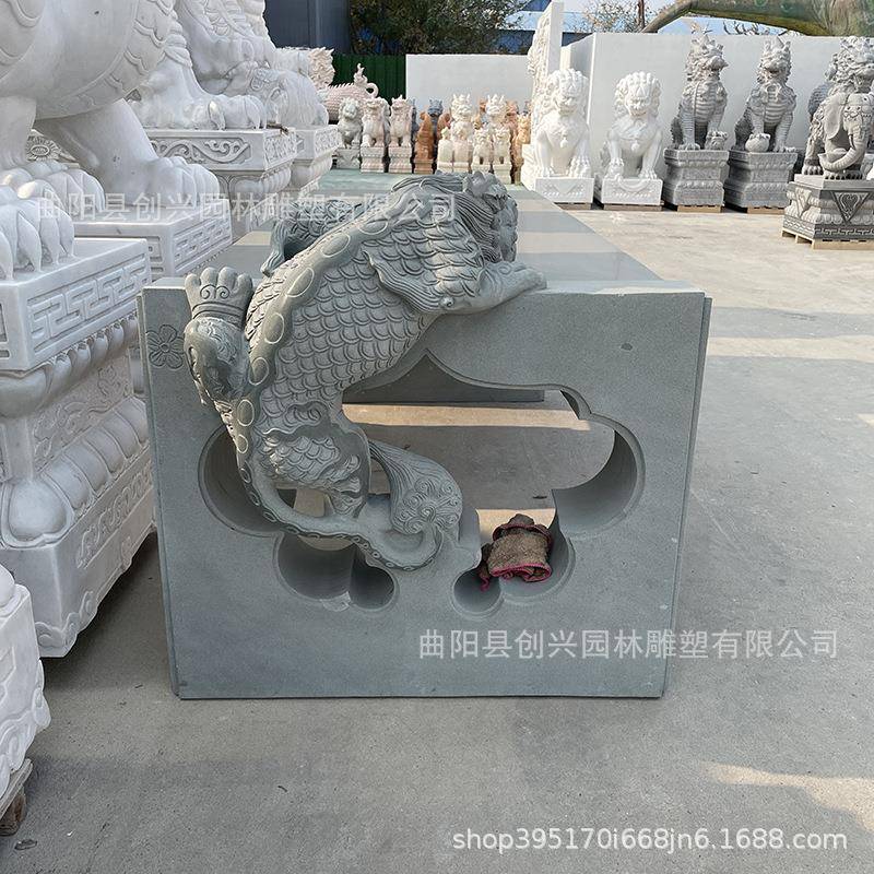 阳石雕曲办公室大理石茶桌茶台荷花莲吸水兽茶盘神116兽茶几长花