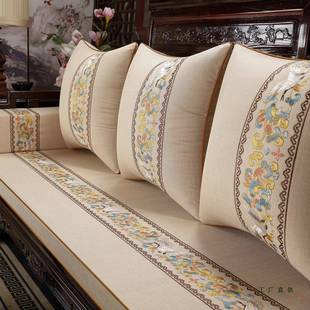 新中式 罗汉床垫发坐垫带靠背五件座定F996M567垫家沙具套沙发垫制