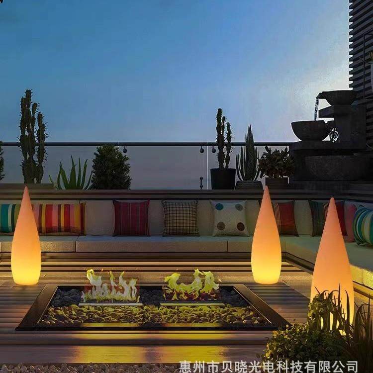 户外水滴灯阳太庭院灯PNV酒饰店营地引路能灯防水草坪灯装落地景