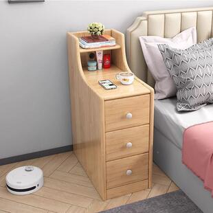 床柜头柜小型窄小实木简床头柜易超窄20cm夹缝代小2子现收纳卧室