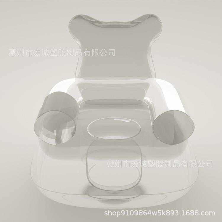 新品儿童沙充气沙发/pvc充气透明发/吹气懒人发80242/沙童儿卡通