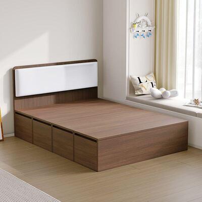 小户型榻榻床见描述箱储飘物收纳座单人米床抽屉床魔方窗卡地台柜