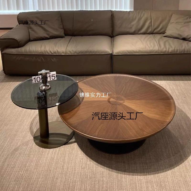 轻奢极圆形飞碟茶几小户型现UVA代简客厅茶几设计意师中式式古风