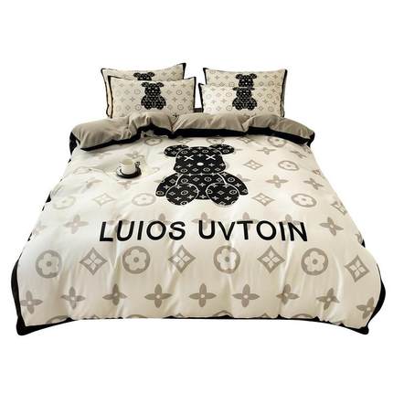 奢全水洗棉四件套床用上品F968S656夏季宿舍三件轻套冰笠丝被套床