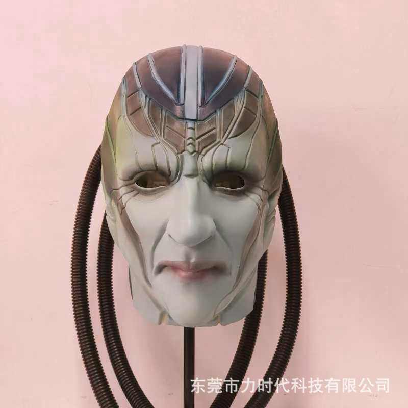 新款漫威蓝色精灵X战警天启头套 乳胶面具 万圣节周边搞怪系道具