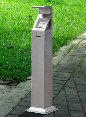 外烟灰柱座地灭柱烟吸HM7立式烟灰柱不锈钢铁烤漆烟头户收集器烟