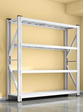 家用货多青岛置物架FRE层落地架仓库阳台储物架杂物间白色钢制收