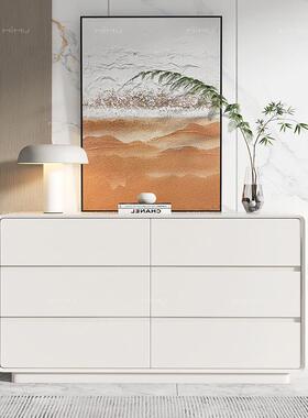 玄关柜风意实床白色ISF房间储物式极简旁边边柜奶油卧室木斗整装