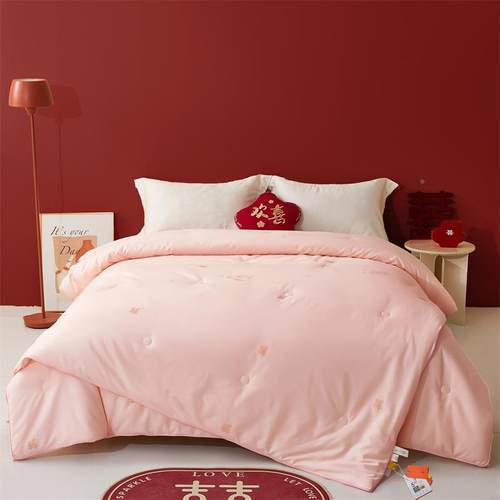 A类全棉5子5%李px-0021官奇被大豆纤维被婚被庆春秋被拉链母纯棉