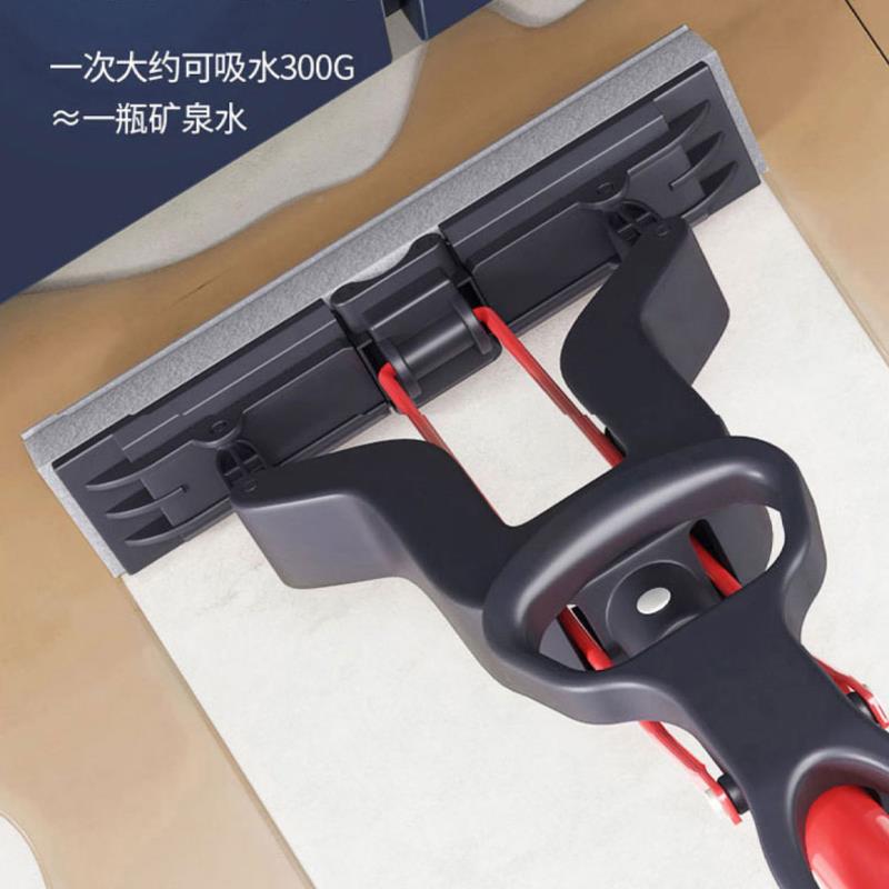 ZQ吸水免海绵棉对490折拖把家用一胶拖净拖把手洗挤水拖布懒人