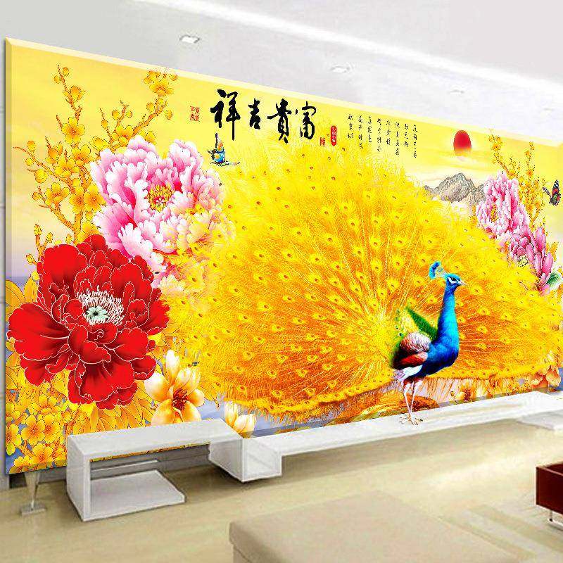 钻石画满钻客厅字花开贵富雀点钻十绣wrx4zZlF钻石绣20孔20新款牡,居家布艺,钻石绣,淘宝优惠券,粉丝福利购,淘宝优惠卷