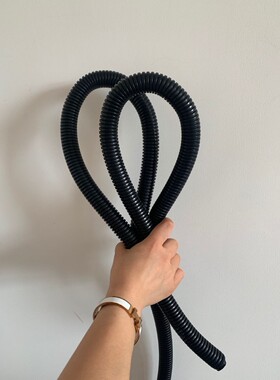 PVC国标加厚黑色防火阻燃塑料波纹软管电线电缆穿线管16-75可开口