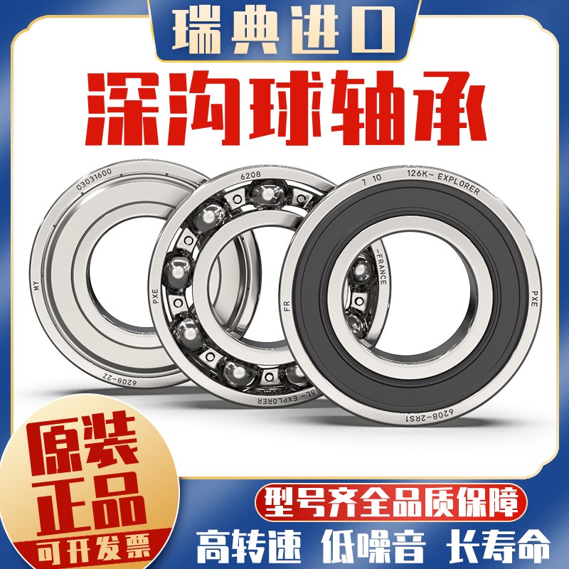 丹洋瑞典进口轴承6300 6301 6302 6303 6304 6305 6306 6307 2ZRS