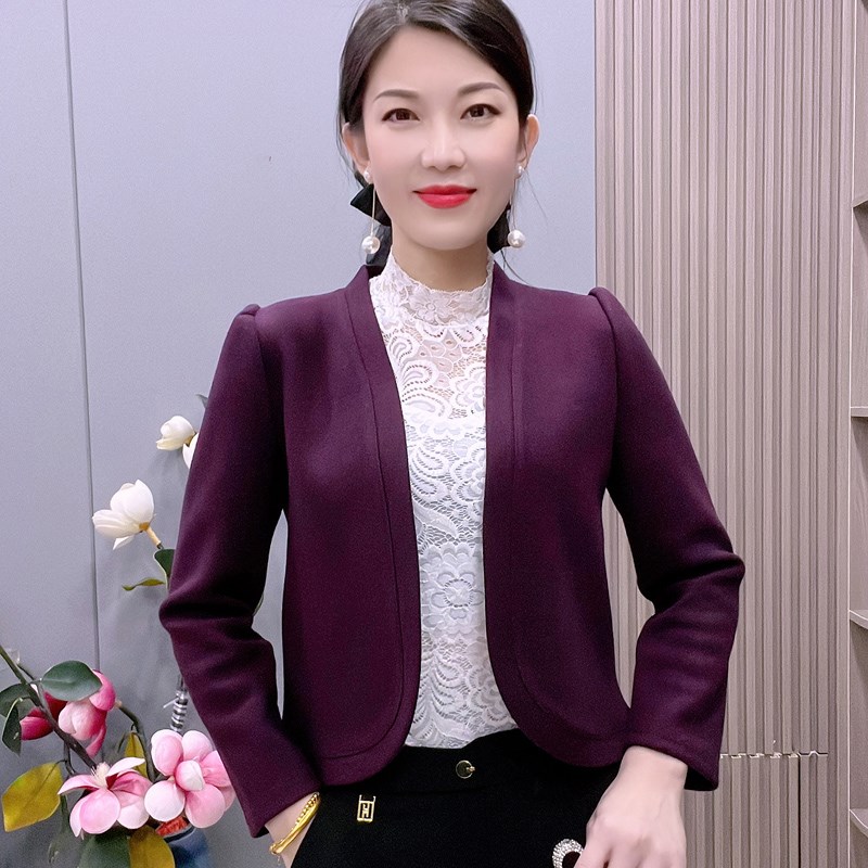双面毛呢外套气质短款新款秋冬毛呢子外搭上档次洋气中年妈妈小衫