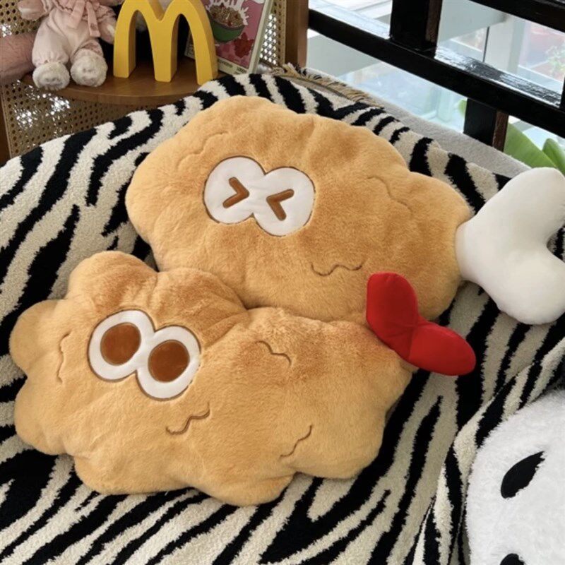 炸虾天妇罗公仔抱枕睡觉r软沙发靠枕办公室腰靠午睡沙发客厅靠垫