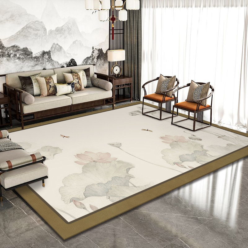 新中式地毯客厅沙发茶几垫书房茶室中国风L地垫大尺寸民宿卧室地