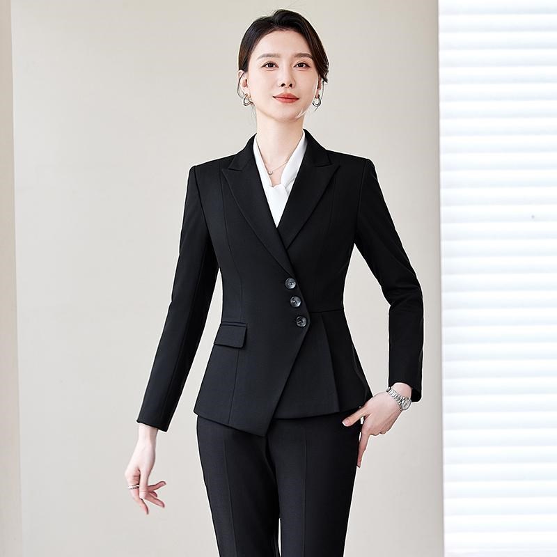 秋冬西装套装前台接待珠宝店销售经理酒店前台接待客服韩版工作服