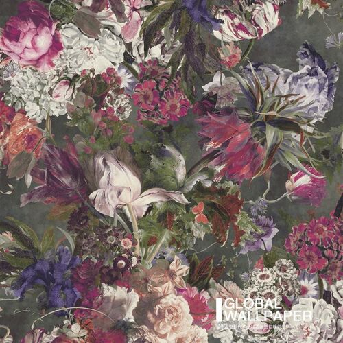 德国壁布油画花朵墙布客厅卧室玄关酒店床头背景墙壁纸墙纸无纺布