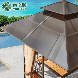 四角凉亭别墅亭子组装室外庭B院铁艺移动木屋定制天台帐篷