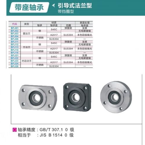 对边法兰轴承座 BFJ21/22/23/34/36-6008ZZ 6208ZZ 6010ZZ 6210ZZ