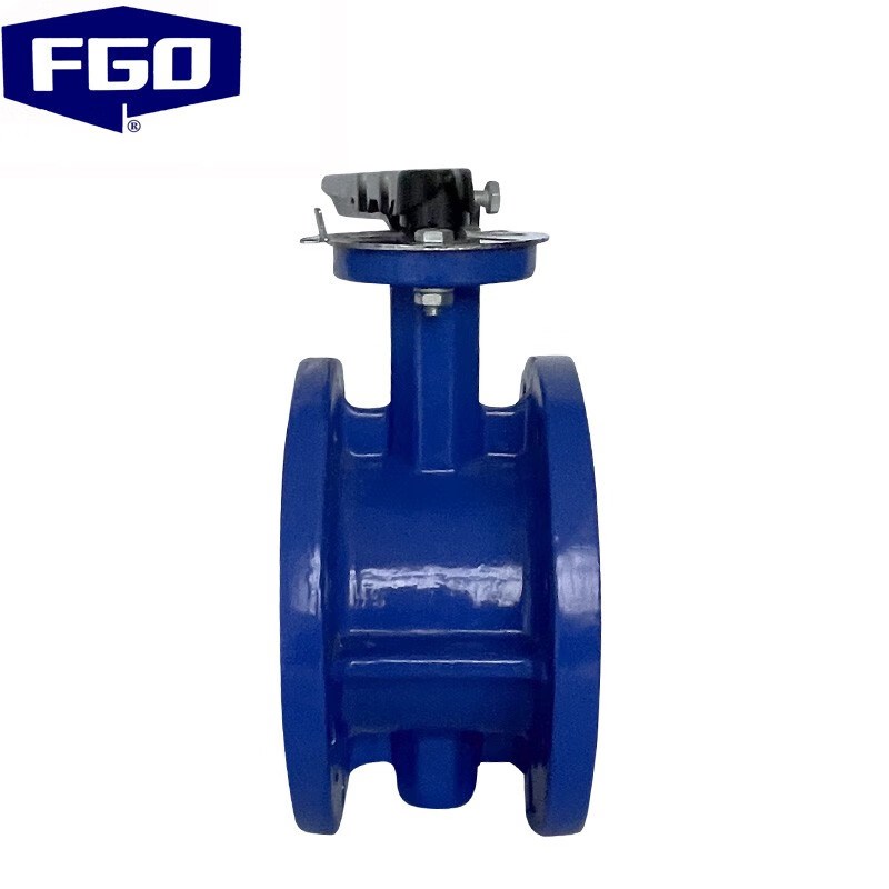 FGO法兰蝶阀手柄式法兰橡胶软密封球墨铸铁体+板D41X-16Q规格DN65