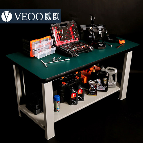 双层重型设备桌 实验电脑仪器台 简易维修桌 防静电台 耐磨钳工台