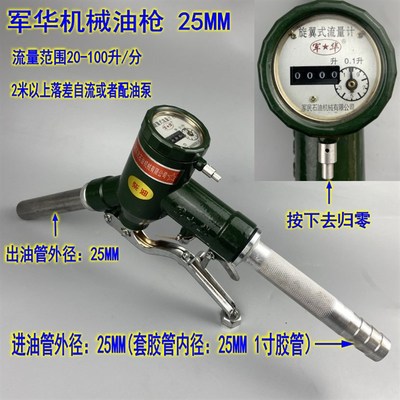 军华部队螺旋式加油枪 柴油汽油 甲醇LJS-S流量计 计量0.1升65139