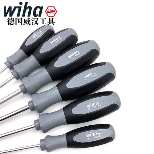 德国wiha威汉带磁性十字螺丝刀PH0 1 2进口一字起子螺丝批3 4 6mm