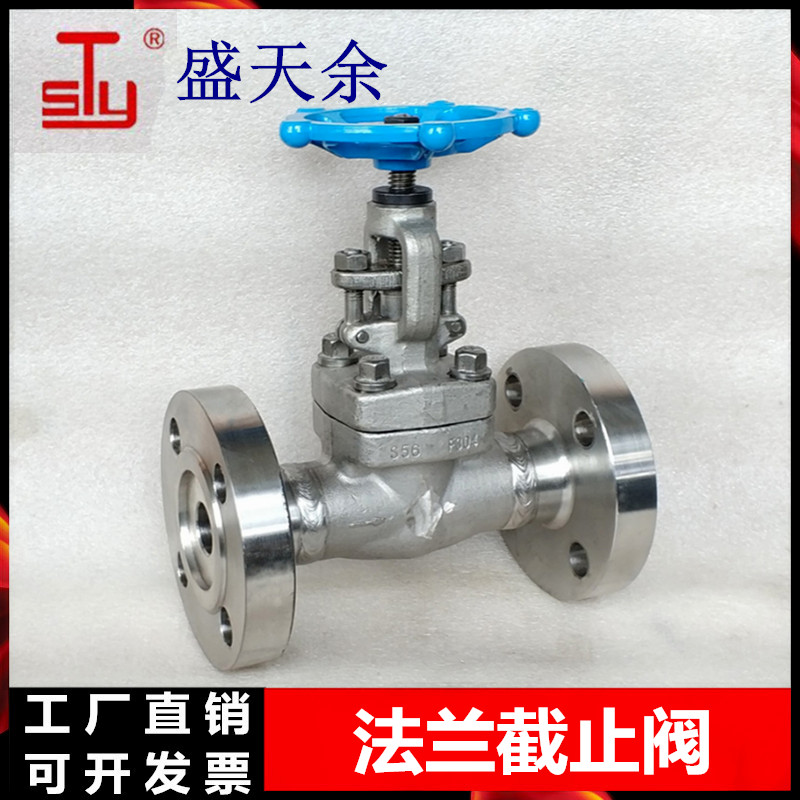 304/A105 锻钢J41H-64P/100P高压高温蒸汽法兰截止阀 DN15  20 50