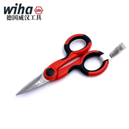 德国wiha威汉不锈钢多功能电工剪刀Z71506进口电缆剥皮剪刀29420