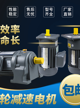 齿轮减速电机220V/380V变频电机200W/400W/750W立式卧式减速马达