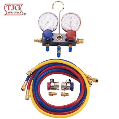 台湾TJG-F3802     R134a高低压冷媒表组 R134a雪种表 134a冷媒表