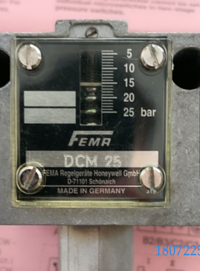 Honeywell霍尼韦尔 FEMA菲玛 DCM25压力传感器4-25bar 压力开关