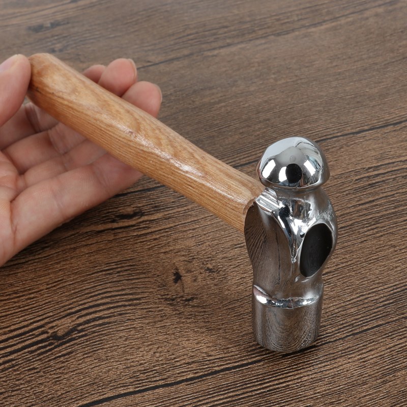 木柄圆头锤子防滑家用小锤子小榔头0.5LB.1LB.2LB3LB铁锤钢锤五金