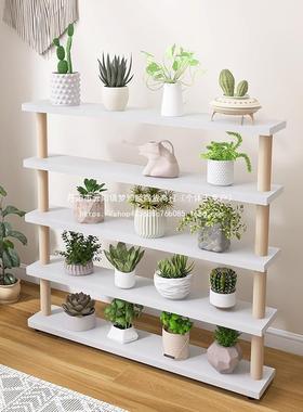 盆极阳台超子窄多肉多层花架窗台窄栽摆放落地75693式长条置物架