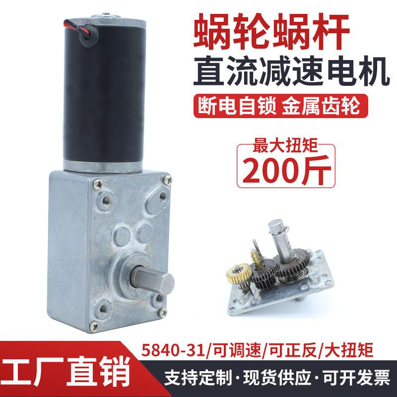 4580-3ZY蜗轮电蜗杆直流减速机大扭力自锁马低速微小型达GMS2V24V