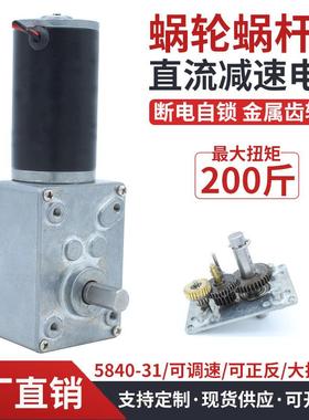 4580-3ZY蜗轮电蜗杆直流减速机大扭力自锁马低速微小型达GMS2V24V