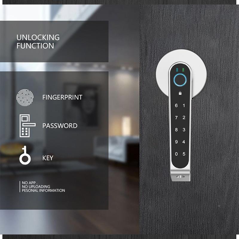 智能指纹码锁单舌球锁木门锁浴室房间玻璃密家用室U002单舌内门门