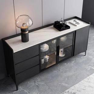 意式 储物柜收纳子餐柜厅厅餐边柜茶水柜现代备客柜靠85579餐墙边