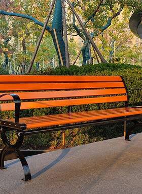 公园YVB椅外户长椅广场庭小区长椅院子防水防晒铸铁实木条椅子带