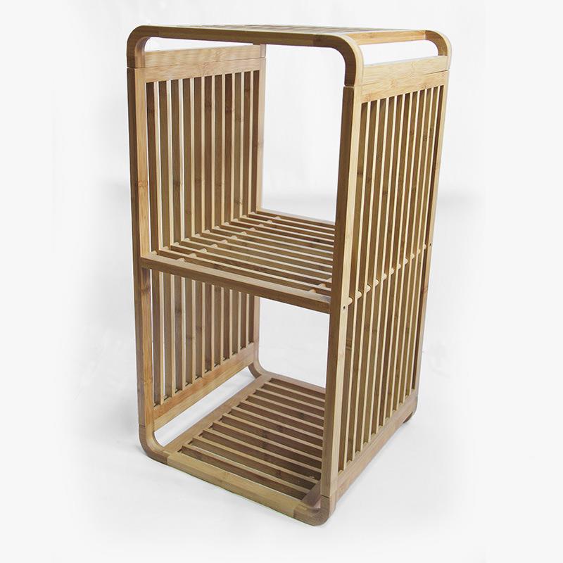 弧形置卧架室床头NPX卫生间多层现代竹花架物地多功能实木收纳落