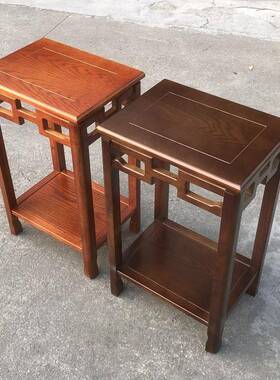 实木架鱼架茶几边几盆39155花缸景摆件桌工艺品奇石中式长架方形