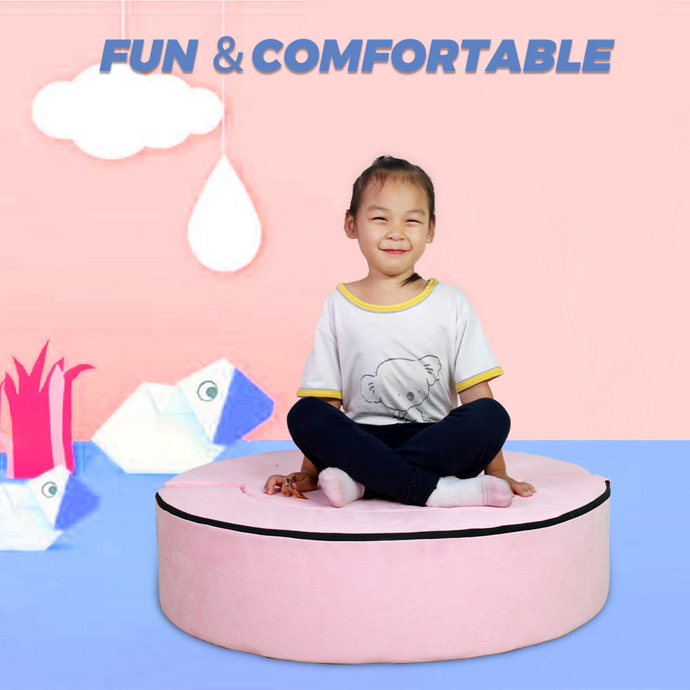 现代简约圆形二合一变形儿童沙发