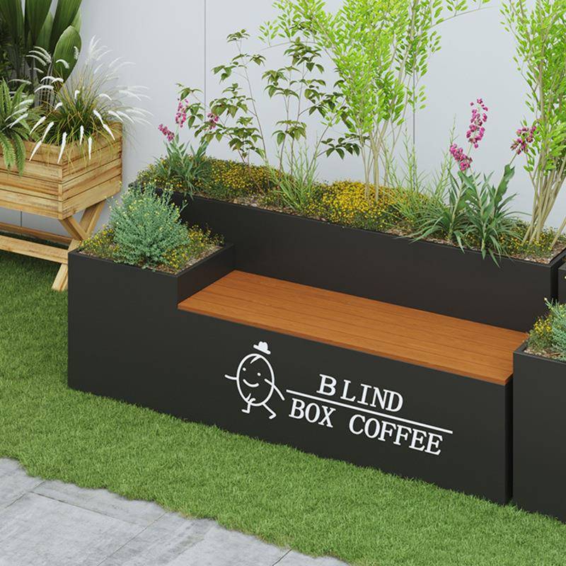 不锈钢花凳LWJ组合户坐外小区绿商化花箱业街售楼部广场花箱架花